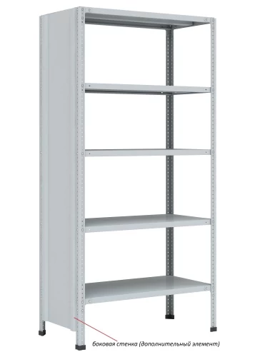 Стеллаж металлический Титан МС-750 1800x1200x600/2